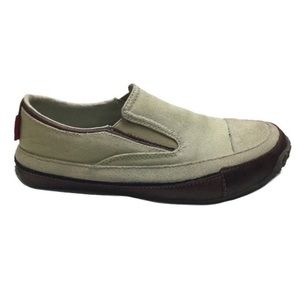 Medium Eric Meyer Canvas Suede Leather Capped Toe Sneaker Loafer Size 3